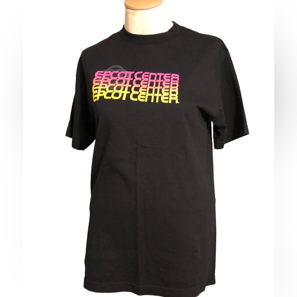 1982 Disney world Epcot center rare neon and black tshirt. Vintage 80s shirt